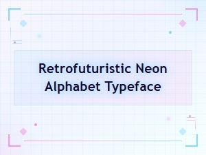 Retrofuturistic Neon Alphabet Typeface – Cyberpunk Neon Lettering Font